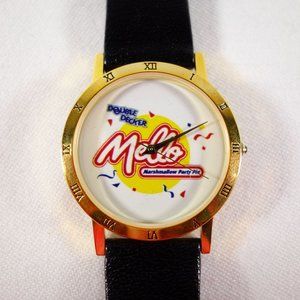 Vintage 1997 Mello Marshmallow Party Pie Advertising Quartz‎ Wrist Watch